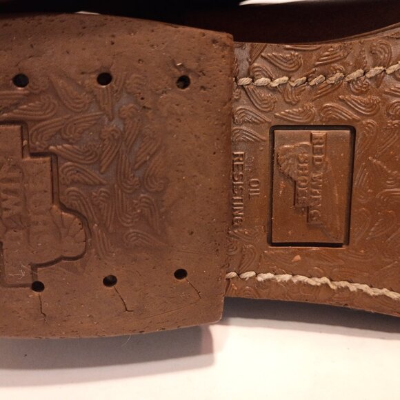 Vintage RED WING 1155 PECOS Size 11 Brown Leather Pull-on Work Boots *Classic* - Picture 11 of 14